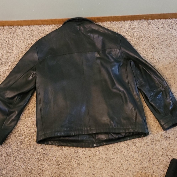 Soft black Dockers 4 pocket Med leather jacket